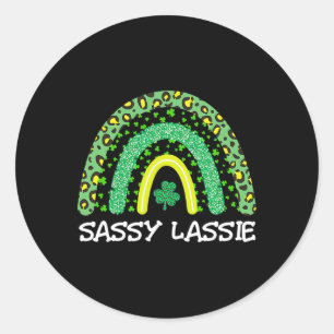 Adesivo Redondo Dia de São Patrício Mulheres Divertidas Sy Lie