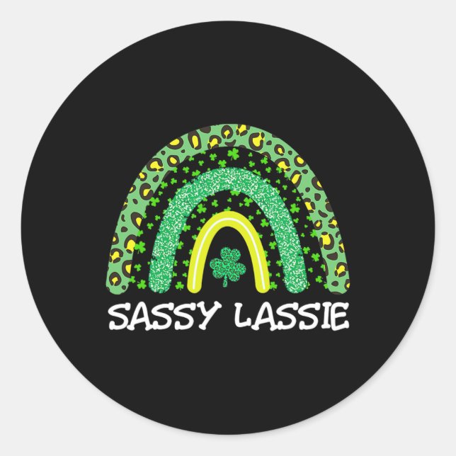 Adesivo Redondo Dia de São Patrício Mulheres Divertidas Sy Lie (Frente)