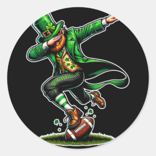 Adesivo Redondo Dia de São Patrício Que Abbing Leprechaun Boys Gir