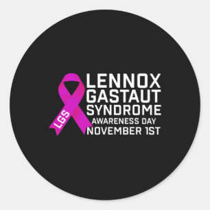 Adesivo Redondo Dia de Sensibilização Lennox Sindrome Gastaut