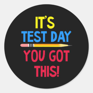 Adesivo Redondo Dia De Teste Que Você Tem Este Professor Examina U