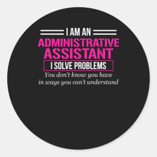 Adesivo Redondo Dia do Assistente Profissional Administrativo