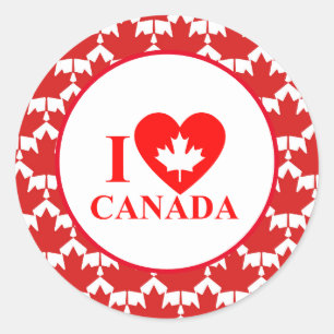 Adesivo Redondo Dia do Canadá