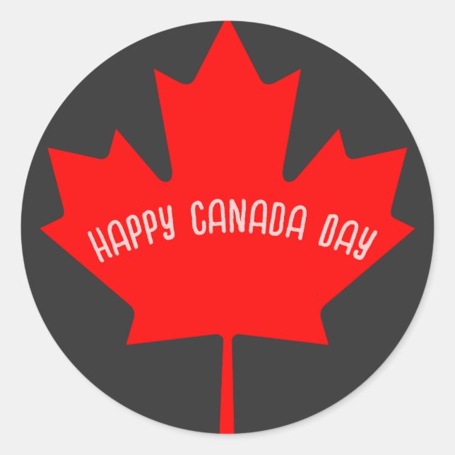 Adesivo Redondo Dia do Canadá (Frente)