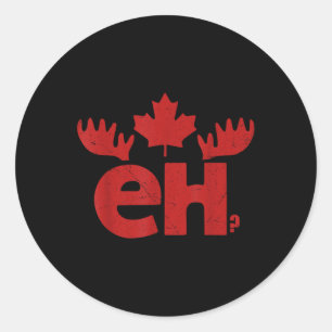 Adesivo Redondo Dia do Canadá Bandeira Canadense Folha de Bordo Al