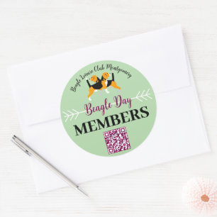 Adesivo Redondo Dia do Cão Beagle Postal