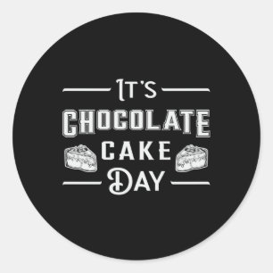 Adesivo Redondo Dia do Chocolate Cake Candy Docinho Doce Ideia