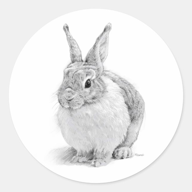 Adesivo Redondo Dia do Coelho (Frente)