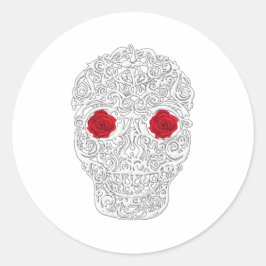 Adesivo Redondo Dia do Crânio Morto