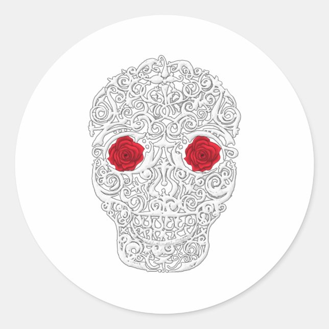 Adesivo Redondo Dia do Crânio Morto (Frente)