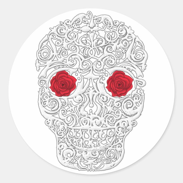 Adesivo Redondo Dia do Crânio Morto (Frente)