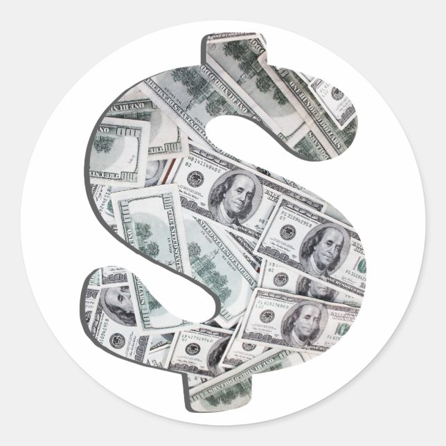 Adesivo Redondo Dia do Dinheiro do Papel (Frente)