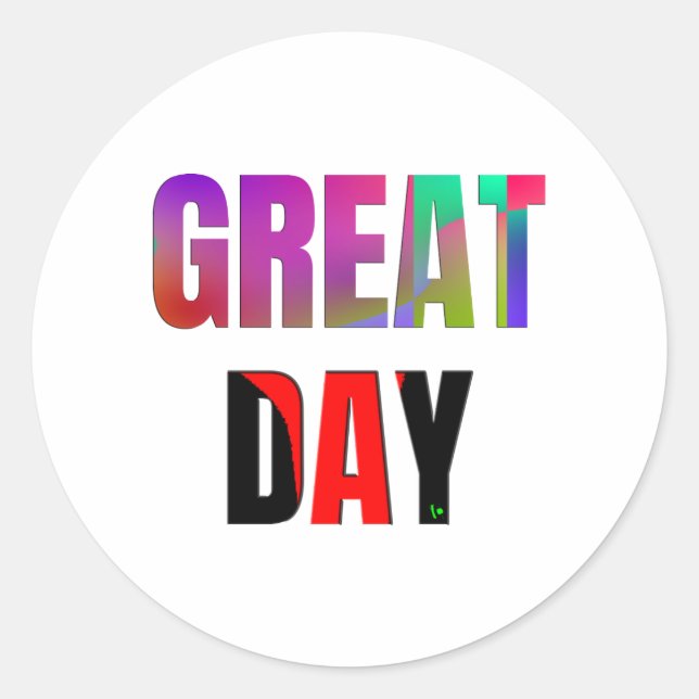 Adesivo Redondo Dia do excelente. (Frente)