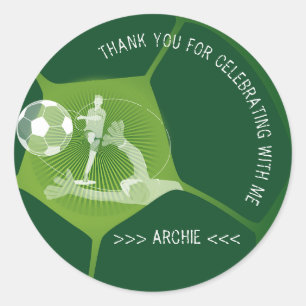 Adesivo Redondo Dia do Jogo do Esporte do Partido do Futebol Dento