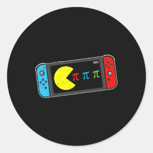 Adesivo Redondo Dia do Pi de Jogo de Vídeo Gamer Professor de Mate