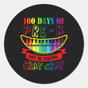 Adesivo Redondo Dia do Pré-k Fez-Me Sentir Um Professor De Cray Cr
