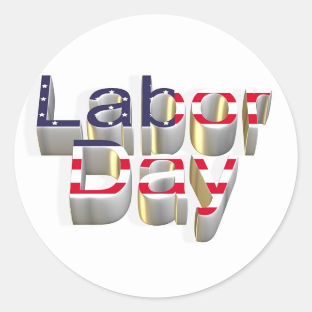 Adesivo Redondo Dia do Trabalho - 6 de setembro (Frente)