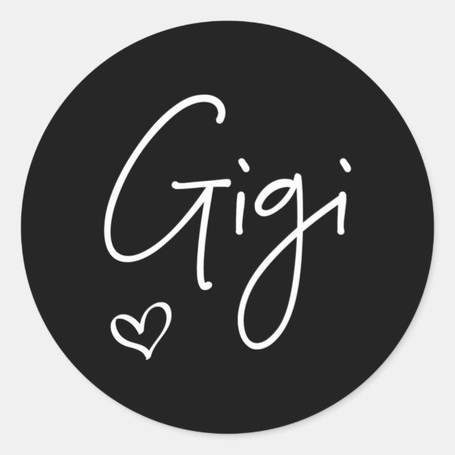 Adesivo Redondo Dia dos Avós do Dia de as mães Gigi Avó (Frente)