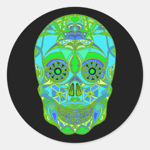 Adesivo Redondo Dia dos Mortos 3