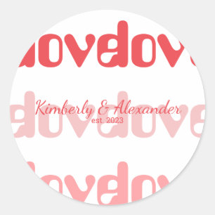 Adesivo Redondo Dia dos Namorados Casal Personalizado