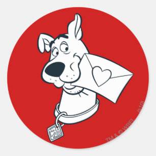 Adesivo Redondo Dia dos namorados de Scooby