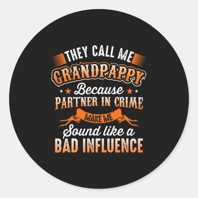 Adesivo Redondo dia dos Pais  | Chamam-Me Avô (Frente)