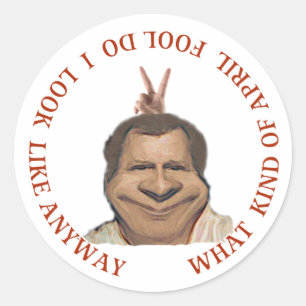 Adesivo Redondo Dia dos tolos de abril