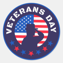 Adesivo Redondo Dia dos Veteranos