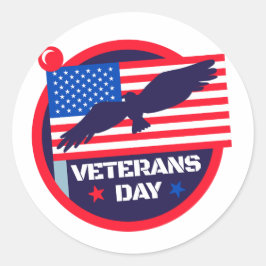 Adesivo Redondo Dia dos Veteranos