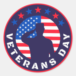 Adesivo Redondo Dia dos Veteranos
