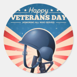 Adesivo Redondo Dia dos Veteranos