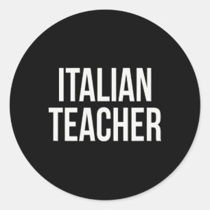Adesivo Redondo Dia e Semana de Apreciação do Professor de Italian