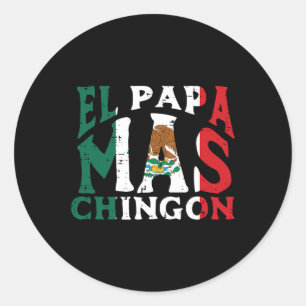 Adesivo Redondo Dia El Papa Mas Chingon Engraçado Pai Mexicano Esp