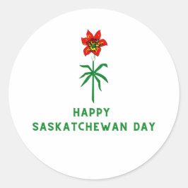 ADESIVO REDONDO DIA FELIZ DE SASKATCHEWAN