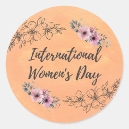 Adesivo Redondo Dia Internacional da Mulher