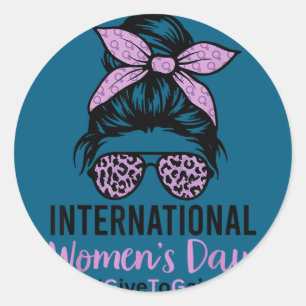 Adesivo Redondo Dia internacional da mulher 2026 8 março iwd dar p