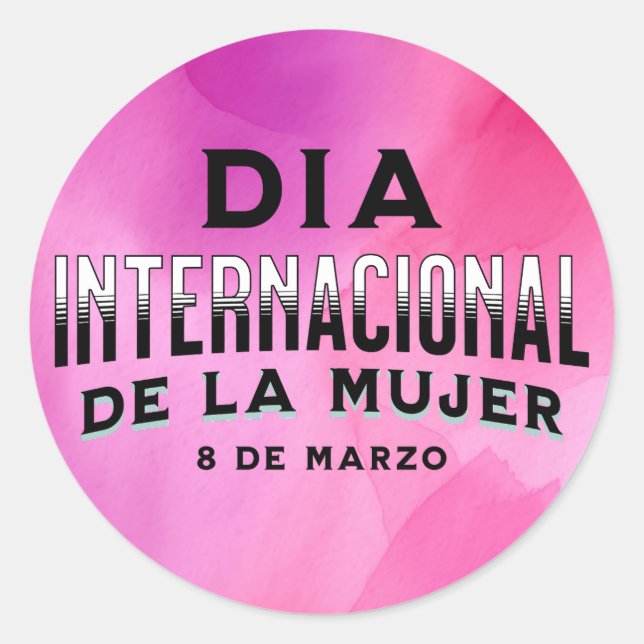 Adesivo Redondo Día Internacional de la Mujer | Dia da Mulher (Frente)