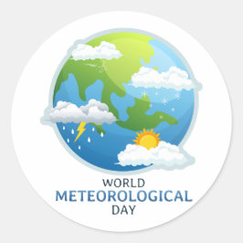 Adesivo Redondo Dia Mundial da Meteorologia