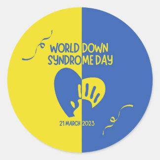 Adesivo Redondo Dia Mundial da Síndrome de Down