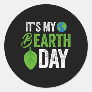 Adesivo Redondo Dia Mundial da Terra, Dia Mundial da Terra Planeta