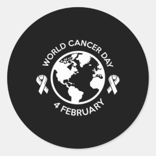Adesivo Redondo Dia Mundial do Cancer 4 de fevereiro 4