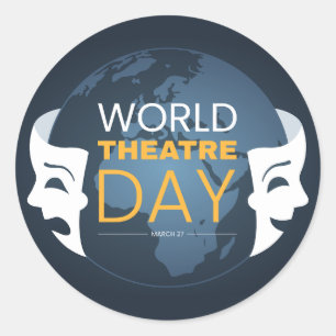 Adesivo Redondo Dia Mundial do Teatro