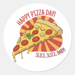 Adesivo Redondo Dia Nacional da Pizza