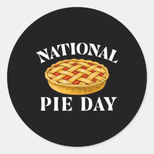 Adesivo Redondo Dia Nacional da Pizza - Pi Day Science Math Lover