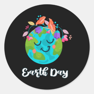 Adesivo Redondo Dia Nacional da Terra Feliz Dia da Terra Abril 25