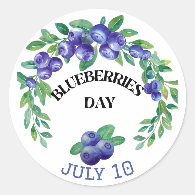 Adesivo Redondo Dia Nacional das Airelas Julho (Frente)