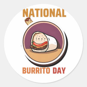 Adesivo Redondo Dia Nacional do Burrito