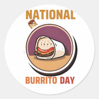 Adesivo Redondo Dia Nacional do Burrito