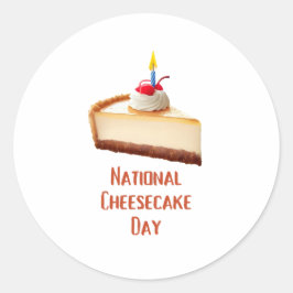 Adesivo Redondo Dia Nacional do Cheesecake