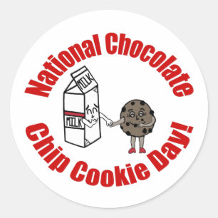 Adesivo Redondo Dia Nacional do Chip Cookie!